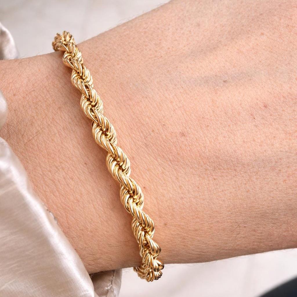 PULSERA de CORDÓN de Oro Amarillo 18 kilates