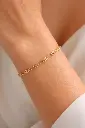 PULSERA de ORO Amarillo Granos de Café de 18 Kilates