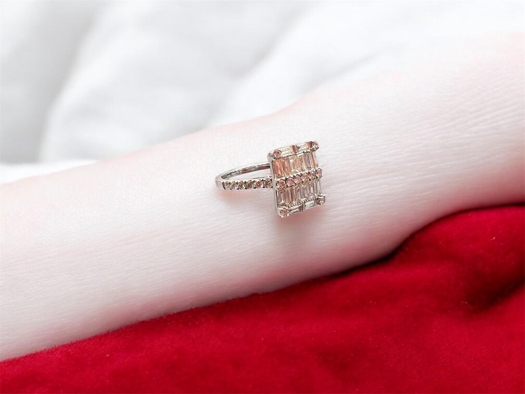 ANILLO DIAMANTES Oro Blanco 