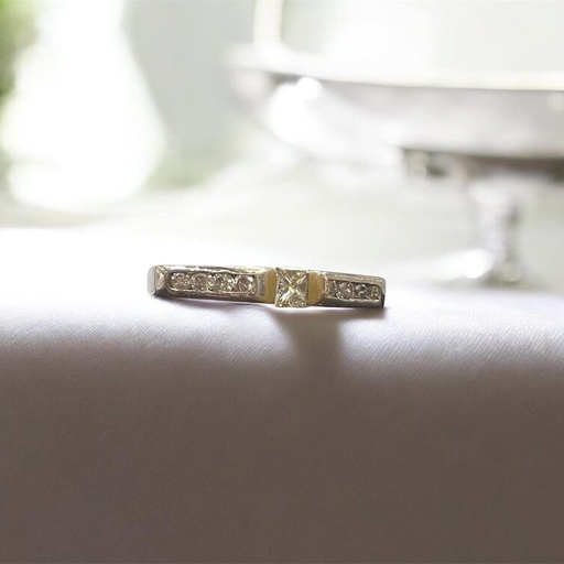 [P 1098] ANILLO Combinación de BRILLANTES Oro Blanco MUJER, Anillo Compromiso Oro Brillantes, Anillo Oro 18 Kilates