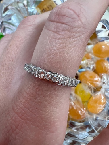 [P1135] ANILLO DIAMANTES Oro Blanco MUJER, Anillo Compromiso Oro Brillantes